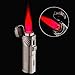 Cobber Torch Cigar Lighter, Quad 4 Jet Red Flame Refillable Butane Cigar Lighter with Punch, Gunmetal Gray