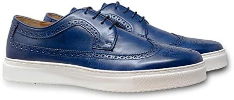 Amazon Moral Code ビジネススニーカー カジュアル ウイングチップ 外羽根 メンズ ビジネス 本革 通勤 ブラック黒 ブラウン茶 ブルー紺 レッド赤 Jones Moral Code スニーカー