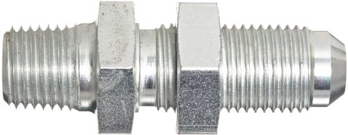 Eaton Aeroquip 2240-4-6S Male Bulkhead Connector, Male 37 Degree JIC, Male Pipe Thread, JIC 37 Degree & NPT End Types, Carbon Steel, 1/4 NPT(m) x 3/8 JIC(m) End Size, 3/8" Tube OD