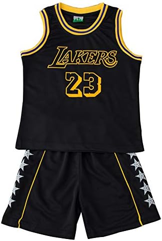 Kids' Basketball Jerseys Set - Bulls Jordan#23 / Lakers James#23 / Cavs # 23 James,2-Piece Basketball Performance Tank Top and Shorts Set for Boys Girls