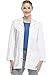 Cherokee Women's 32 Inch Snap Front Lab Coat, White, Small