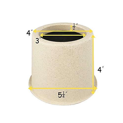 MIIX-HOME-Bed-Risers-Natural-Fiber-Quality-Without-Pollution-for-TwinQueen-Size-Furniture-Chair-Table-Risers-Bed-Risers-Set-of-4PCS-Beige
