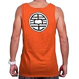 Master Roshi Turtle School Cool Shirt  Dragon Kai Ball King Tank Top Shirt,Medium,Orange