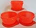 Tupperware Ideal Little Bowl Set of 4 in Green, Red, Blue and Yellow