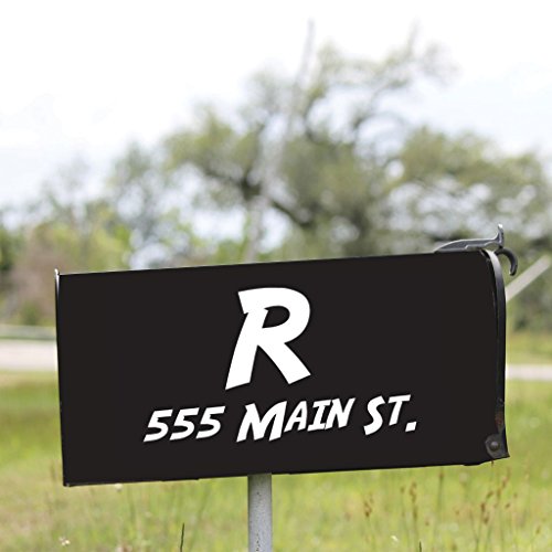 VictoryStore Custom Black and White Magnetic Mailbox Cover - Text On Both Sides