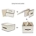 STORAGE MANIAC Polyester Canvas Storage Box, Foldable Storage Bins with Lid Shelf Baskets for Closet(Large)
