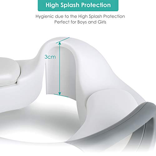 potty with high splash guard