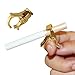 Cigarette Ring Clasp, Metal Cigarette holder Ring Cigarette Cigarette Smokeproof Yellow Finger Cigarette Cigarette Silicone Ring Cigarette Ring (Gold)