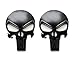 Magwell Metal Decal/Sticker - Punisher Skull (Matte Black)