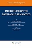 Introduction to Montague Semantics (Synthese Language Library) cover