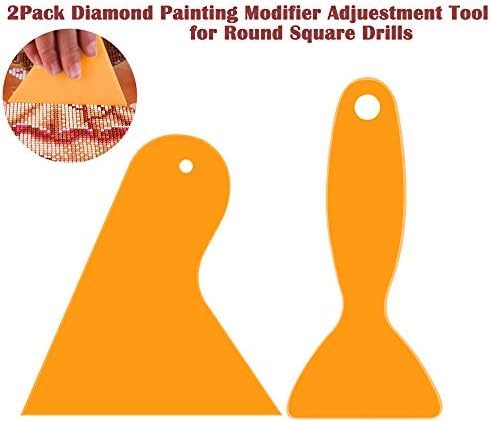 2 Pack Diamond Painting Adjustment Fix Tool, Particular Design for 5d Diamond Painting Kits for Adults DIY Cross Embroidery Stitch Accessories (Yellow)