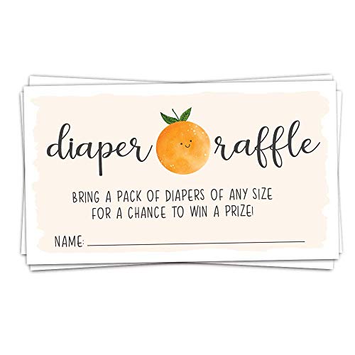 50 Little Cutie Diaper Raffle Tickets for Baby Shower – Invitation Inserts – Gender Neutral
