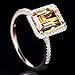 Fashion Women Jewelry 925 Silver Citrine Wedding Jewelry Ring Gift Size (8)