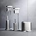 Joseph Joseph 70518 EasyStore Butler Toilet Paper Holder Stand and Spare Roll Storage with Shelf and Drawer, Stainless Steel, 1 EA