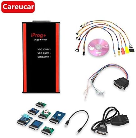 V80 Iprog + Pro Key Programmer Support IMMO + Mileage Correction + Airbag Reset With Probes adapters for IPROG+ for in-circuit (Black)