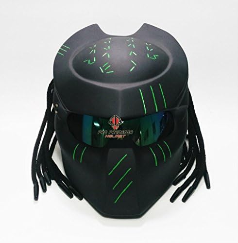 Make to Head Custom Predator Motorcycle Dot Helmet Matt Black # 2 (M)