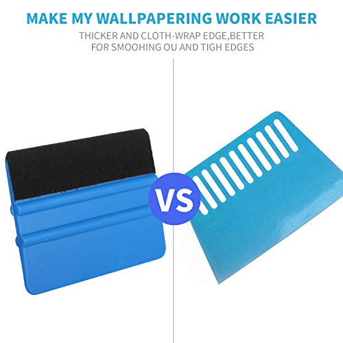 GISSVOGEEK Car Window Film Tinting Tools, Vinyl Wrap Kit, Precut/Auto Window Tint Tool Kit, Window Tint Installation Kit, Wallpaper Smoothing Tool with Felt Squeegee & Craft Knife