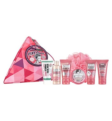 Soap and Glory Pink Pamper Christmas Gift Set Contains Clean On Me And Hand Food