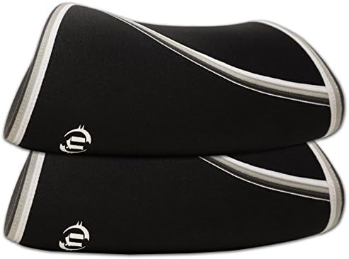 Premium Elbow Sleeves (Pair) 5mm Neoprene - Compression &amp; Support for Weightlifting, Powerlifting, Cross Training, Tennis, Basketball... For Both Men &amp; Women 1 Year Warranty (Small)