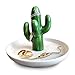 Ceramic Cactus Ring Holder Green & White | Ring, Bracelet, Jewelry, Trinket Tray/Dish | Great for Wedding Ring, Earrings, Diamond Ring & Engagement Ring Holder | Office Desk & Home Decor/Accessories primary