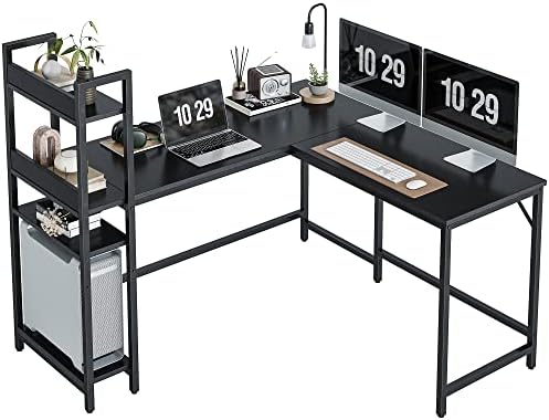 سعر CubiCubi L Shaped Desk with Storage Shelves, Computer Corner Desk ...