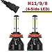 H11 LED Headlight Bulbs 12000LM H8 H9 Fog Light 360 Degree Lighting Pattern (4 Sides) Extremely Bright All-in-One Conversion Kit, 5 Year Warranty