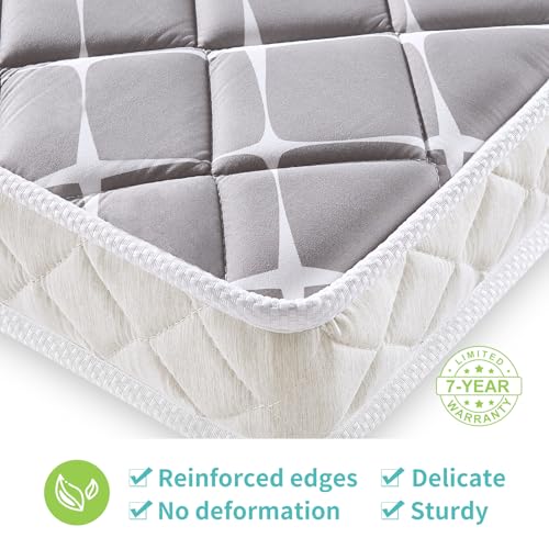 Tiankehan Premium Hypoallergenic Baby Crib Mattress and Toddler Mattress - 52" x 27.6" x 5" - Breathable - Firm Soft - Fits Standard Cribs and Toddler Beds