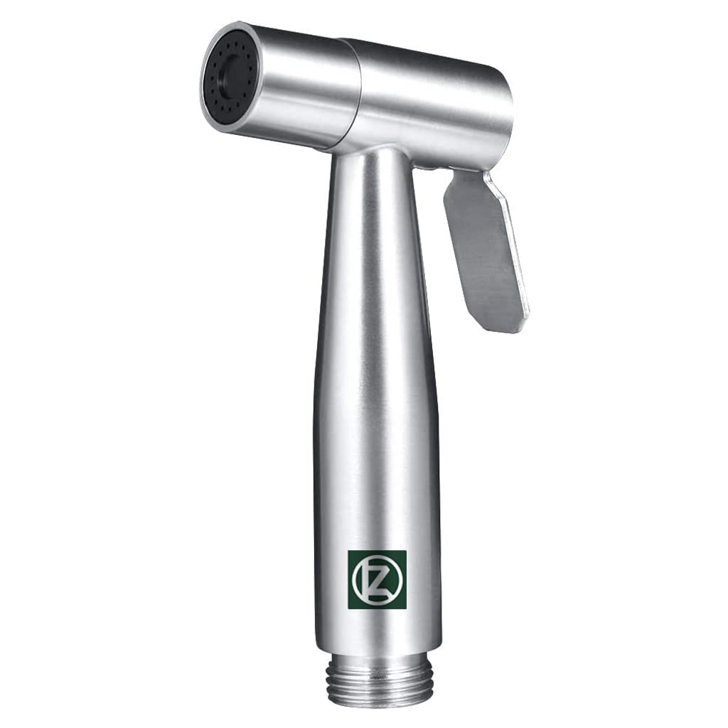 Hand Shattaf, Toilet Shower, Stainless Steel Bidet Sprayer for Cloth Nappy Cleaning and Personal Hygiene (UK Compatible)