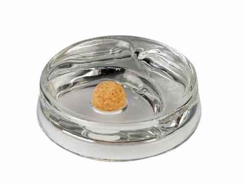 Pipe Ashtray Round Glass Clear with 2 Shelves