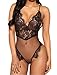 Dovee Women's Sexy Lace Babydoll Lingerie One Piece Teddy Bodysuit