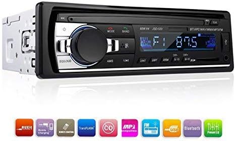 Bluetooth Car Audio Stereo Receiver, CCRoom Bluetooth Car Stereo Audio Single DIN In Dash 12V FM Receiver MP3 Radio Player with Remote Control, 60Wx4