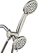 AquaDance BRUSHED NICKEL Premium High Pressure 48-setting 3-way Combo for The Best of Both Worlds - Enjoy Luxurious 6-setting Rain Showerhead and 6-Setting Hand Held Shower Separately or Together!