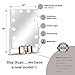 Rebel Poppy Makeup Vanity Mirror with Lights - Lighted Cosmetic Vanity Mirror with Phone Holder, 3 Colour Touch Control with Dimmable LED Bulbs, Hollywood Style Makeup Mirror, White