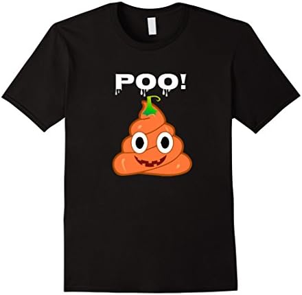Mens Poo! Halloween Poop Emoji T-Shirt Funny Pumpkin Medium Black