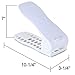 Best-topshop Adjustable Shoe Organizer Set Storage Space Saving Shoe Slots Rack Holder Double Layers Plastic Display Stand for Home Room Dorm Office School (Pack of 12 White)