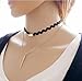 Adorable Woman Hot Sexy Black Lace Multi Layers Tattoo Choker Necklace 2pcs Set Vintage Lolita Necklace