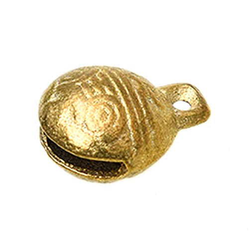 Monrocco 20Pcs Antique Gold 0.7 x 0.6 Inches Brass Bells Vintage Indian Bells Charms Pendants for Crafting,Home Door Decor - Thumbnail 2