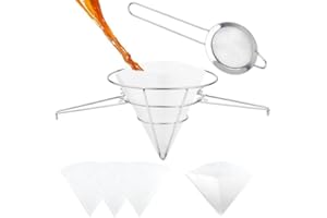 Maple Syrup Making Kit 1PCS Maple Syrup Filter Cone with 1 Pcs Filter Spoon and 3 Pcs Cone Filters Maple Syrup Cone Filter Ho