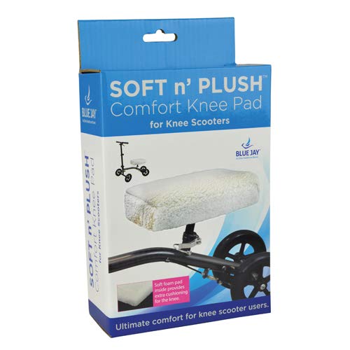 Blue Jay An Elite Healthcare Brand Soft N Plush Comfort Scooter Knee Pads for Walkers and Rollators | Soft Padding Accessory Reducing Pain and Pressure | Mobility Aid