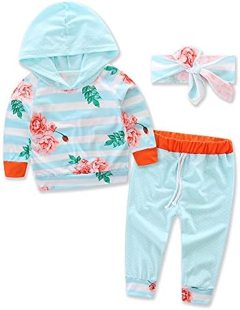 samgani baby Girls Boy Cotton Stripe Printing Long Pants Suit Kids Leisure Time Clothes Motion Clothing Set Size 6M-3Y (Tag：100/2-3Y)