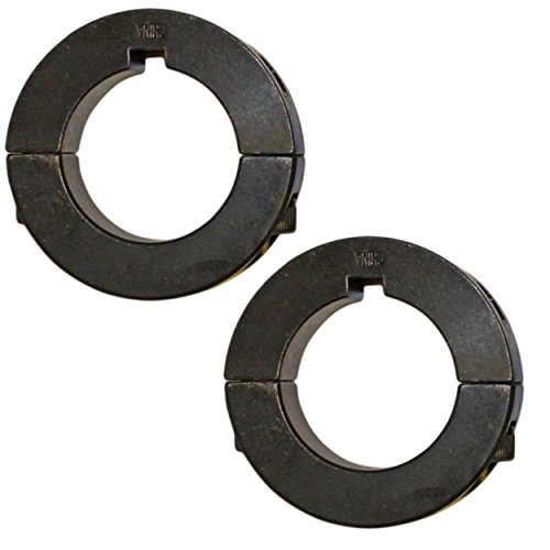 Set of 2 - Steel Split 1" Locking Lock Collar with 1/4" Keyway for Go Karts Yard Cart Fun Kart Drift Trike Mini Bike Barstool Racer