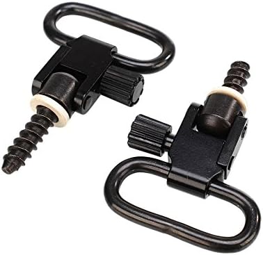 Xage QD Sling Swivels - 115 RGS Bolt Action Wood Screw Type (Black, 1-1/4-Inch Loop)