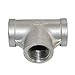 T Shaped Thread 3 Way Equal Tee Coupling SS 304 1/2