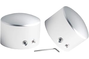 JGR Front Axle Nut Cover Axle Caps for Harley Softail Electra Road Glide Sportster (Silver)