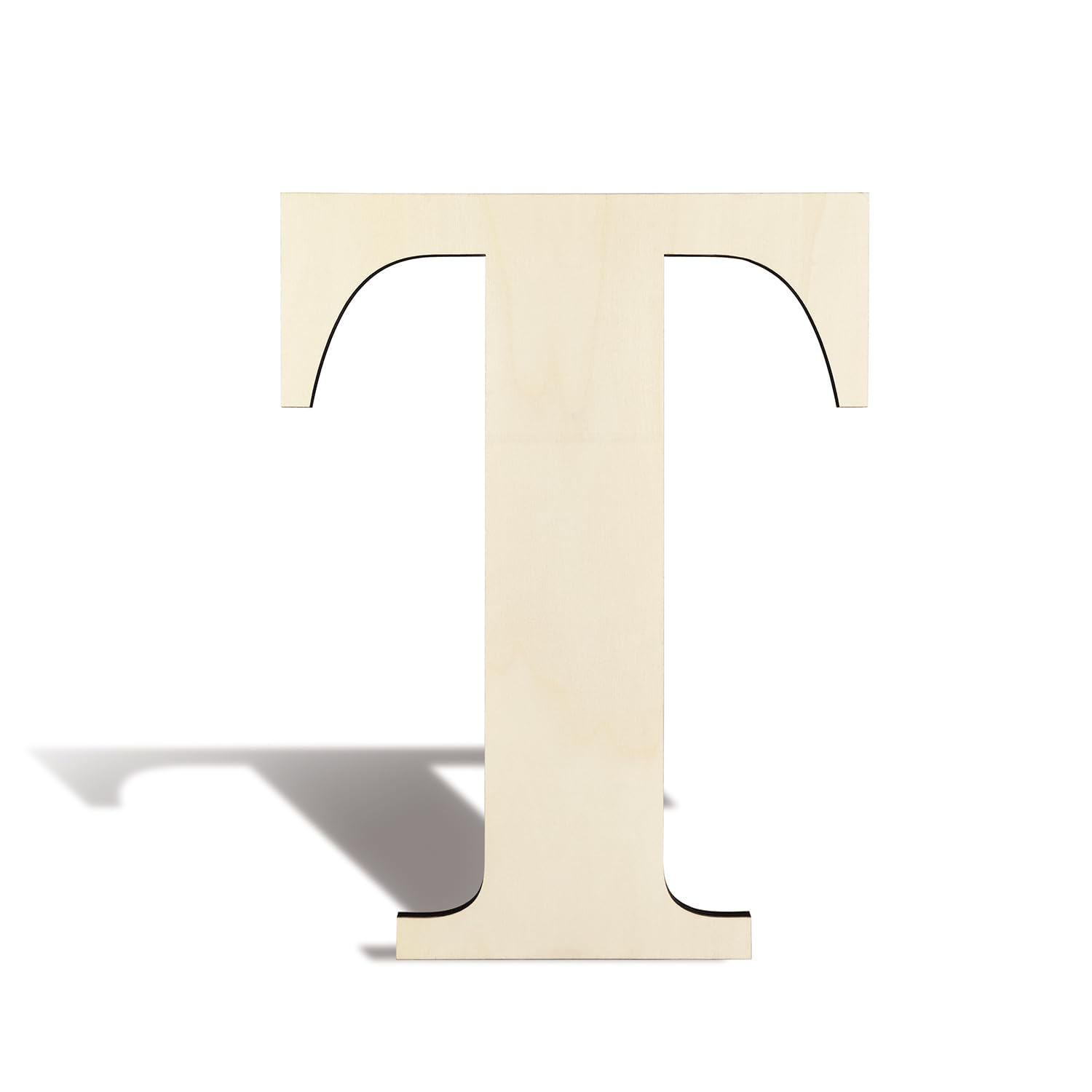 Photo 1 of 17 Inch Large Wooden Letters T Blank Unfinished Wood Letters Numbers Sign A-Z Alphabet Cutouts Paintable Wooden Letters for Home Wall Decor Birthday Wedding Party Classroom Nursery Decor (T)