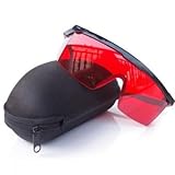 QQ-Tech® Goggles Laser Eye Protection Safety Glasses Goggle Glass Shield with Case for Green Blue Laser Pointer
