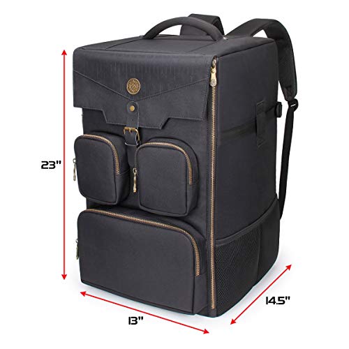 ENHANCE Board Games Backpack with Padded Shoulder Straps, Carry Handle and Pockets for Accessories for Dice, Card Games and More - Suitable for Board Games of All Sizes