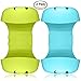 2 Pack Sponge Holder for Double-Sink, FineGood Saddle Caddy Brush Soap Organizer Storage Kitchen Bathroom Plastic Basket - Blue, Green