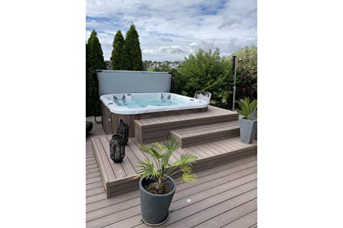 Handmuster/Muster BPC Massivdiele, 20 (Stärke) x 120 mm (Breite), einseitig glatt gebürstet/einseitig Holzoptik, braun… – Bild 7