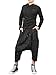 ELLAZHU Men Fashion Drop Crotch Plaids Print Jogging Pants GYM154